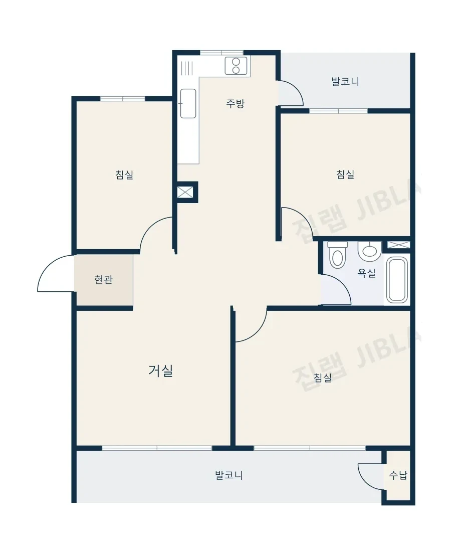 일원 현대4차 평면도